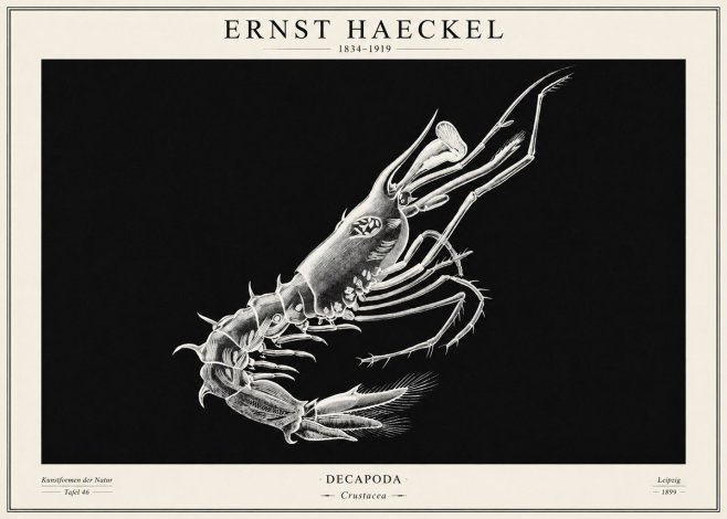 Ernst Haeckel Decapoda the Crustaceans No2 - Poszter