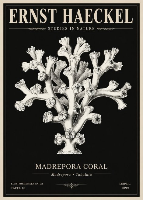 Ernst Haeckel Corallium Rubrum I No6 - Poszter