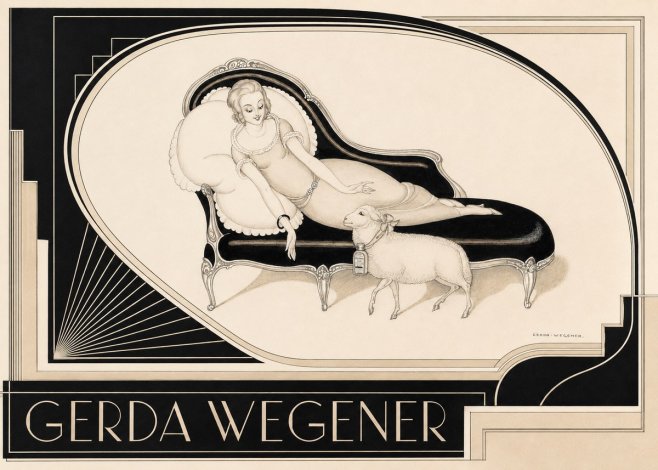 Gerda Wegener Lady with Lamb No2 - Poszter