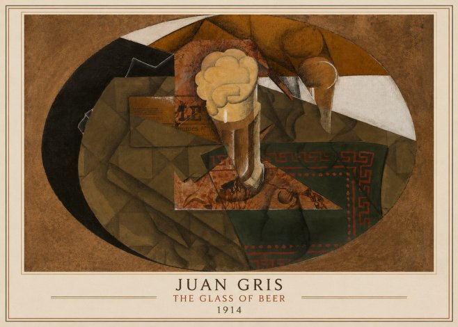 Juan Gris The Glass of Beer No4 - Poszter
