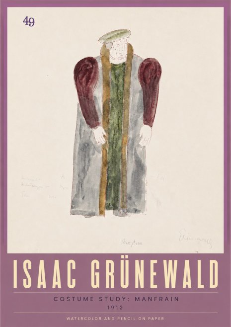 Isaac Grünewald Costume Study: Manfrain No3 - Poszter