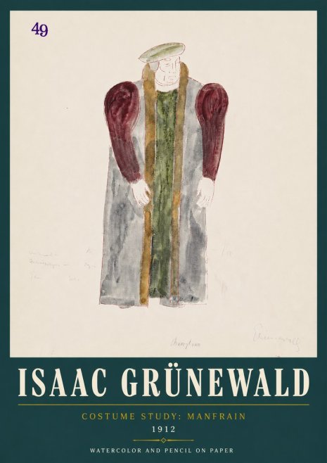 Isaac Grünewald Costume Study: Manfrain No4 - Poszter