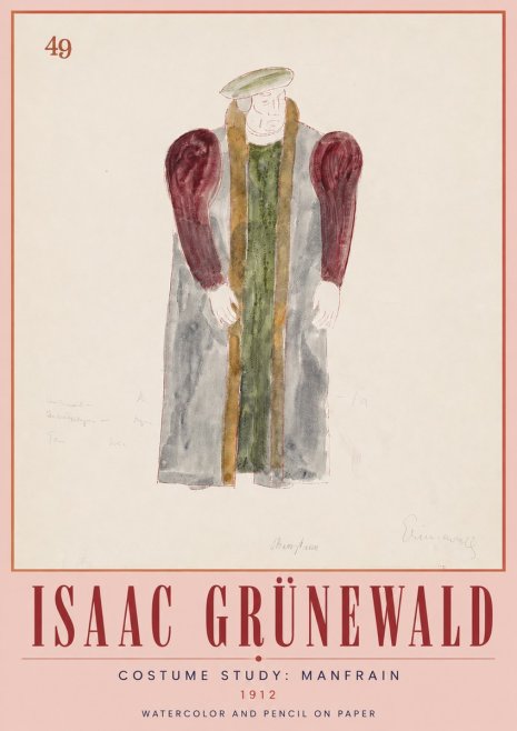 Isaac Grünewald Costume Study: Manfrain No5 - Poszter