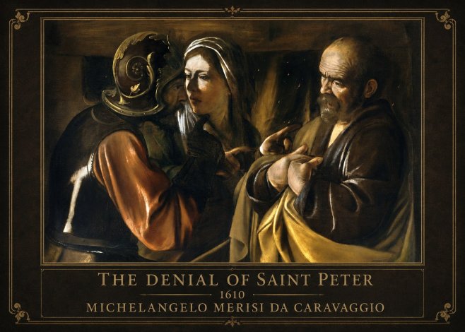 Michelangelo Merisi da Caravaggio The Denial of Saint Peter No1 - Poszter