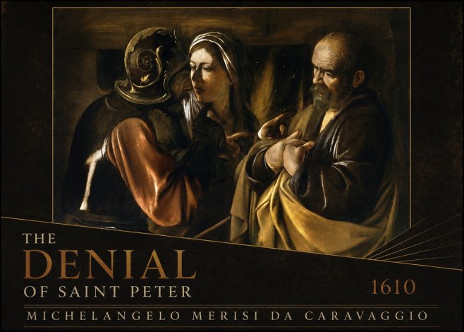 Michelangelo Merisi da Caravaggio The Denial of Saint Peter No3 - Poszter