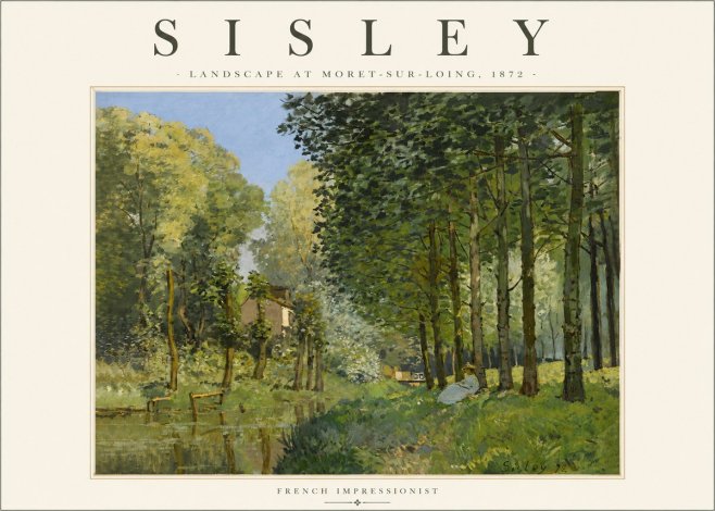 Sisley Landscape at Moret-sur-loing No3 - Poszter