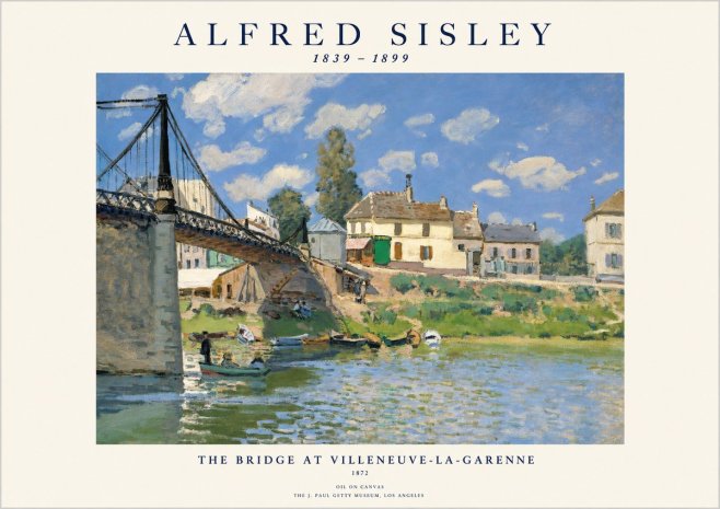 Sisley The Bridge at Villeneuve-la-garenne IV No1 - Poszter