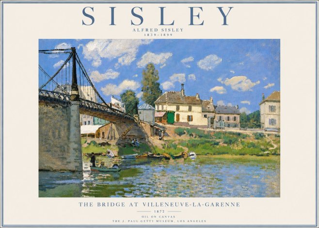 Sisley The Bridge at Villeneuve-la-garenne IV No6 - Poszter