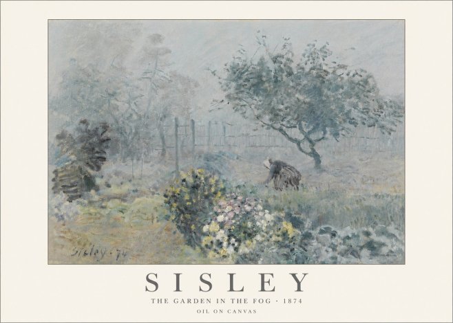 Sisley The Garden in the Fog No6 - Poszter