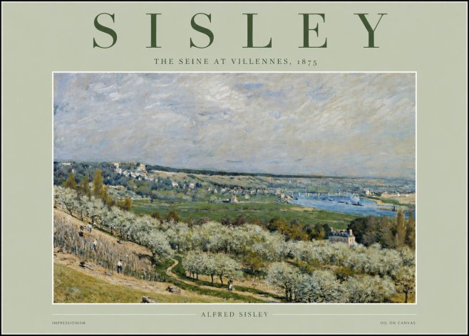 Sisley The Seine at Villennes No2 - Poszter