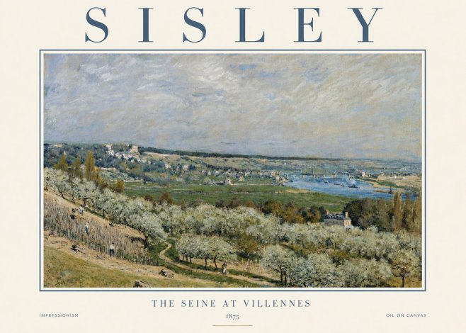 Sisley The Seine at Villennes No3 - Poszter