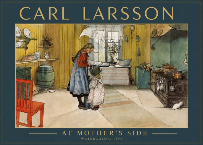 Carl Larsson At Mother's Side No3 - Poszter