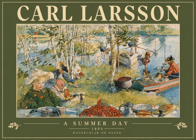 Carl Larsson A Summer Day No3 - Poszter