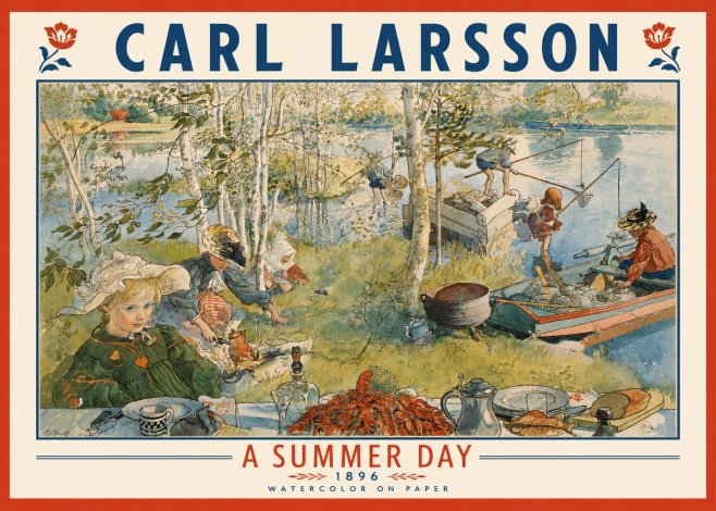 Carl Larsson A Summer Day No4 - Poszter