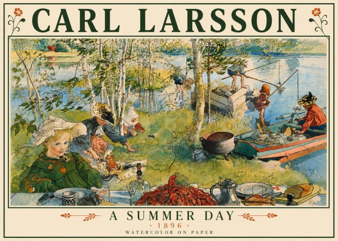 Carl Larsson A Summer Day No6 - Poszter