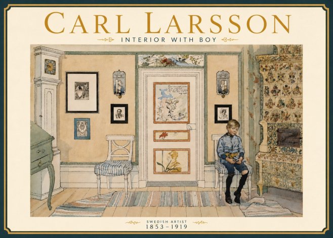 Carl Larsson Interior with Boy No6 - Poszter