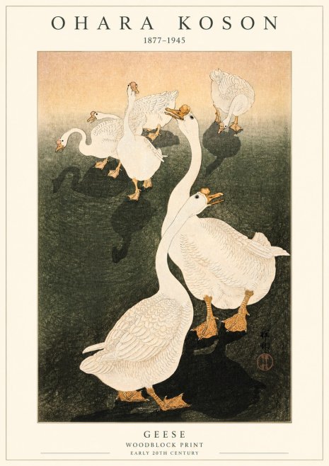 Ohara Koson Geese No1 - Poszter