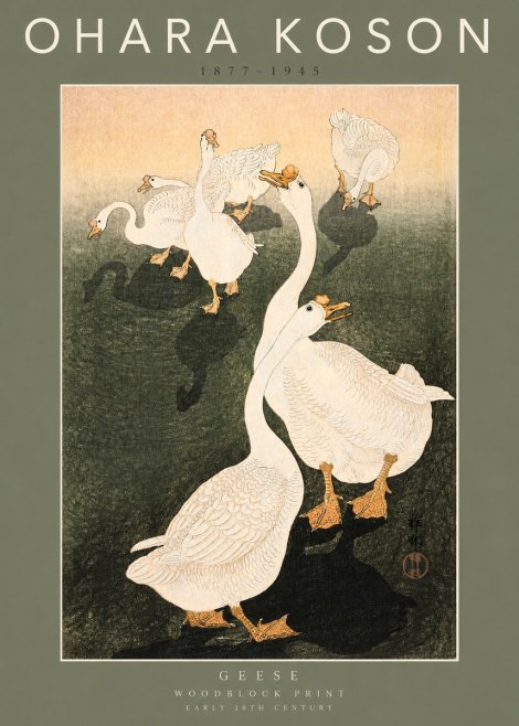 Ohara Koson Geese No2 - Poszter