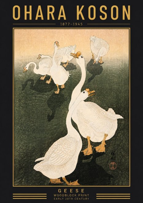 Ohara Koson Geese No5 - Poszter