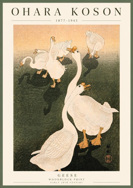Ohara Koson Geese No6 - Poszter