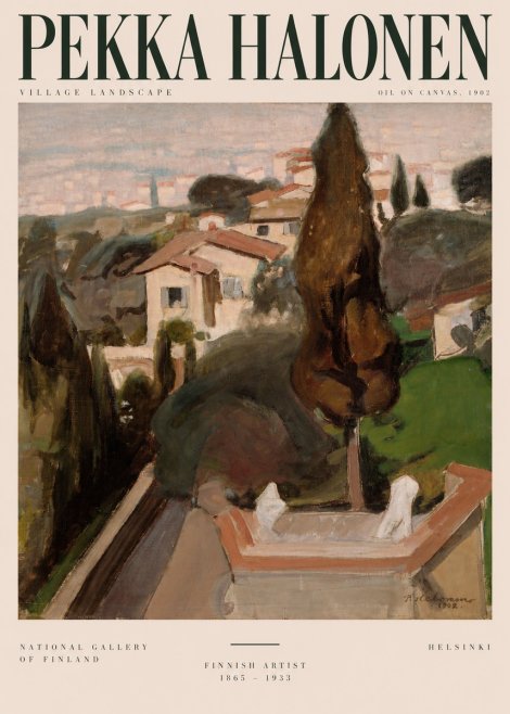 Pekka Halonen Village Landscape No4 - Poszter