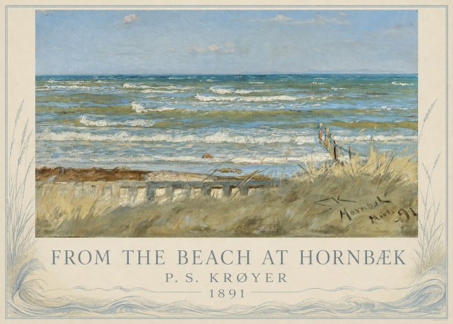 P.S. Krøyer From the Beach at Hornbæk · 1891 No3 - Poszter