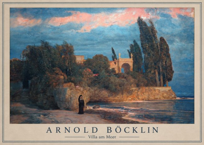 Arnold Böcklin Villa Am Meer No1 - Poszter