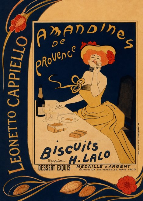 Leonetto Cappiello Amandines De Provence Biscuits H. Lalo I No2 - Poszter