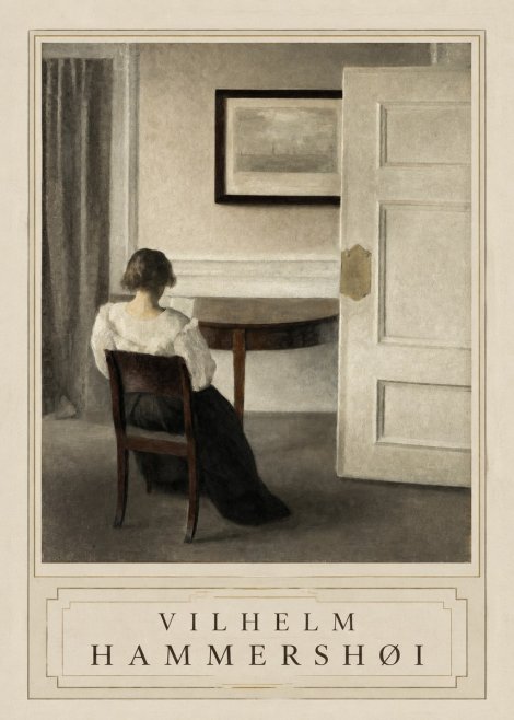 Vilhelm Hammershøi Interior with a Woman, Strandgade 30 No3 - Poszter