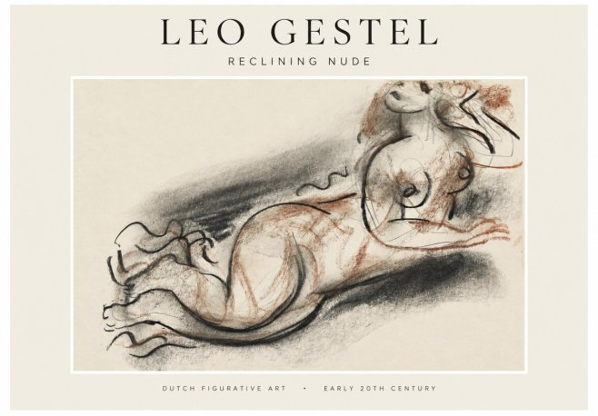 Leo Gestel Reclining Nude No1 - Poszter