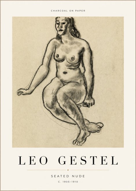 Leo Gestel Seated Nude No1 - Poszter