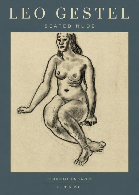 Leo Gestel Seated Nude No2 - Poszter