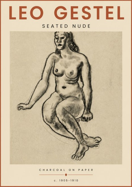 Leo Gestel Seated Nude No6 - Poszter