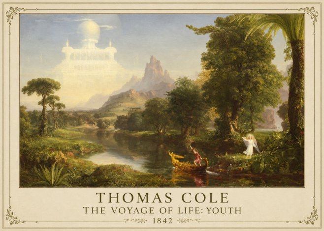 Thomas Cole The Voyage of Life: Youth I No1 - Poszter