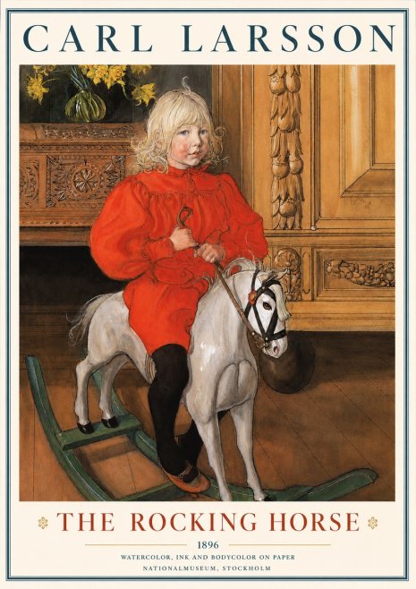 Carl Larsson The Rocking Horse No3 - Poszter