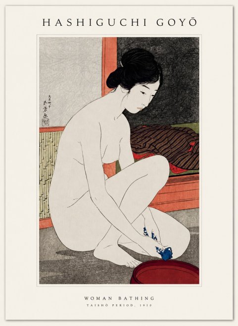 Hashiguchi Goyō Woman Bathing No1 - Poszter