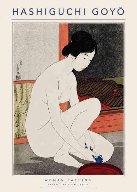 Hashiguchi Goyō Woman Bathing No5 - Poszter