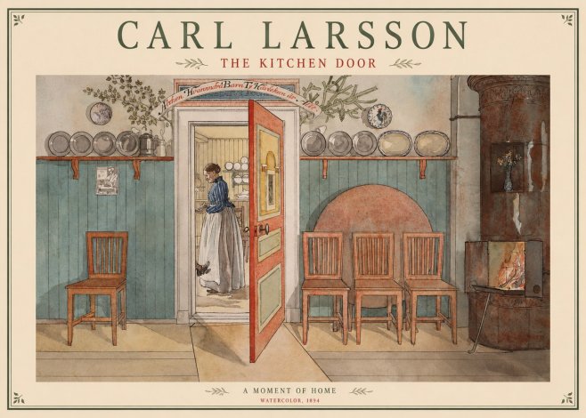 Carl Larsson The Kitchen Door No1 - Poszter