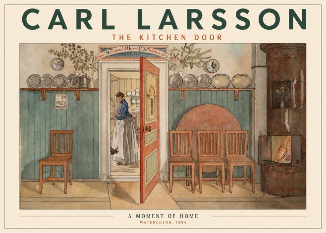 Carl Larsson The Kitchen Door No3 - Poszter