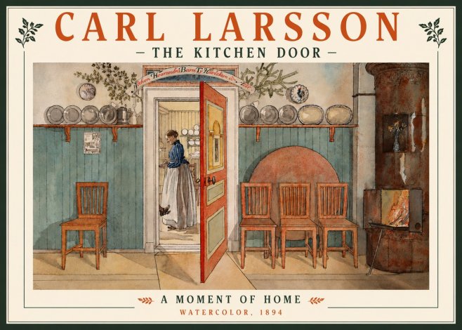 Carl Larsson The Kitchen Door No5 - Poszter