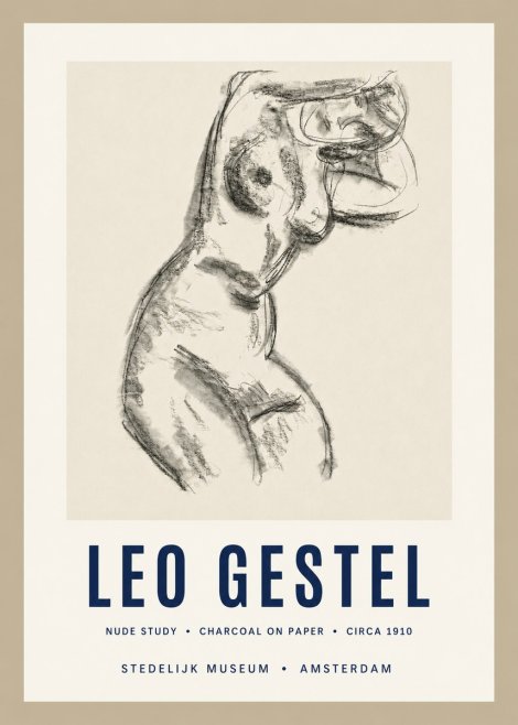 Leo Gestel Study of a Female Nude No3 - Poszter