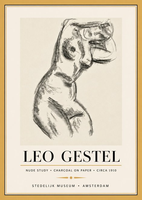 Leo Gestel Study of a Female Nude No5 - Poszter