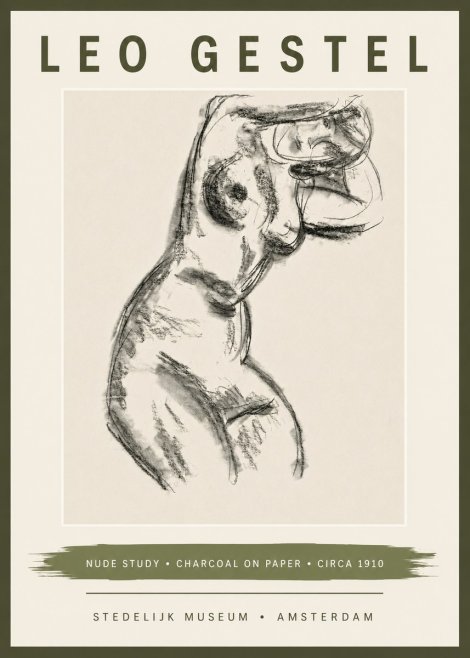 Leo Gestel Study of a Female Nude No6 - Poszter