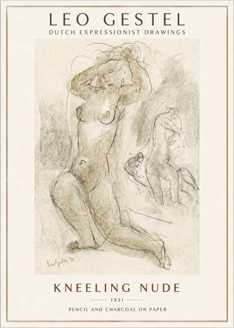 Leo Gestel Kneeling Nude No2 - Poszter