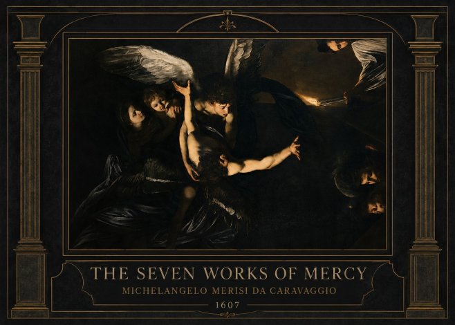 Michelangelo Merisi da Caravaggio The Seven Works of Mercy II No3 - Poszter