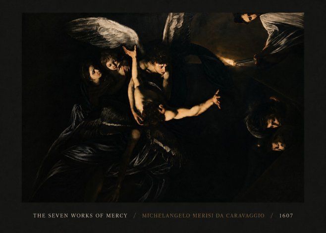 Michelangelo Merisi da Caravaggio The Seven Works of Mercy II No4 - Poszter