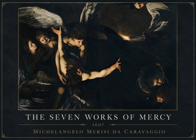 Michelangelo Merisi da Caravaggio The Seven Works of Mercy II No5 - Poszter