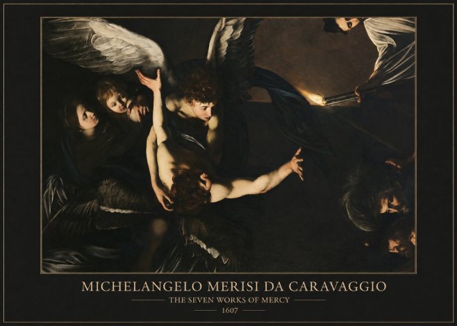 Michelangelo Merisi da Caravaggio The Seven Works of Mercy II No6 - Poszter