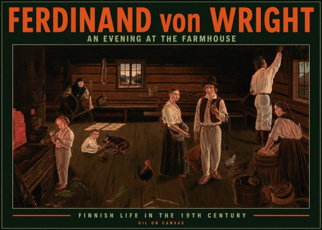 Ferdinand von Wright An Evening at the Farmhouse No2 - Poszter