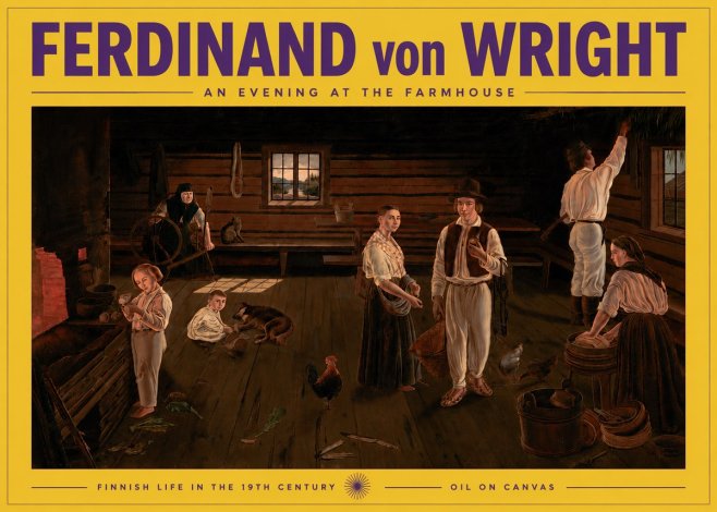 Ferdinand von Wright An Evening at the Farmhouse No4 - Poszter